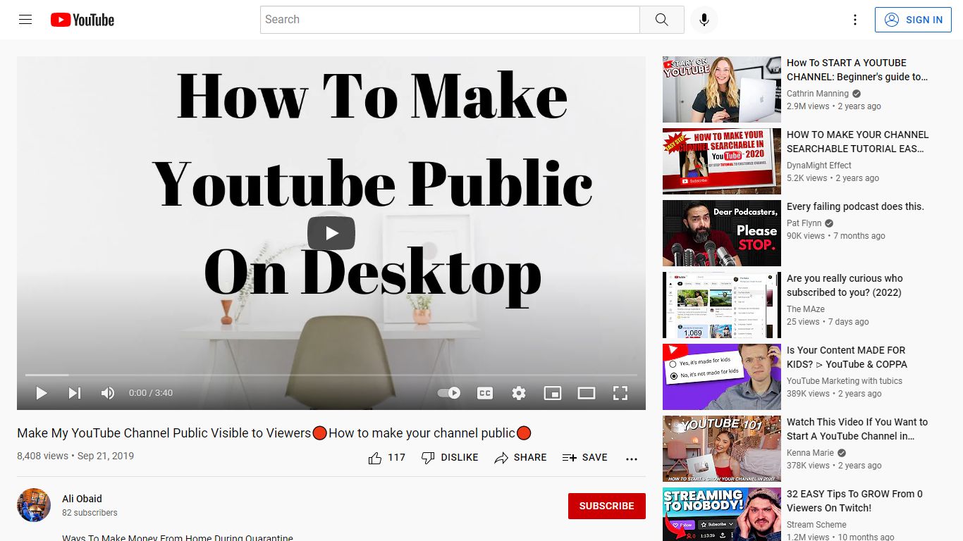 Make My YouTube Channel Public Visible to Viewers🔴How to make your ...